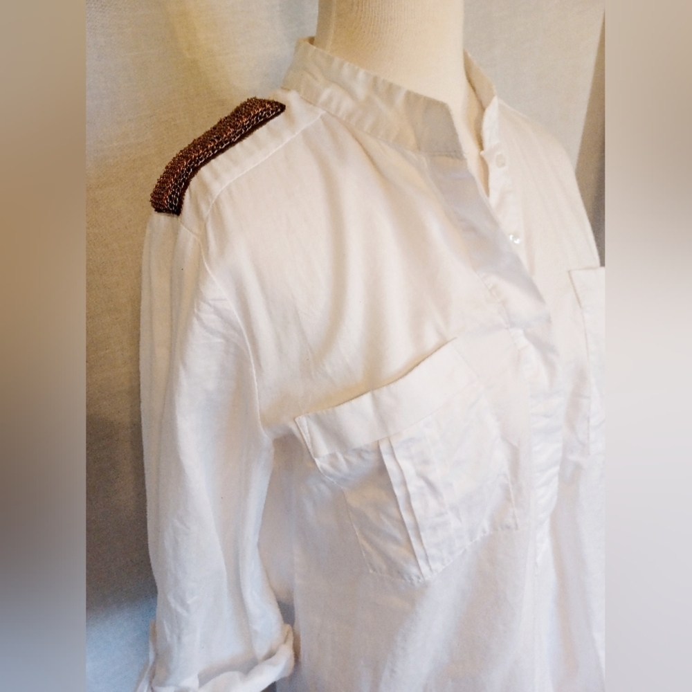 Apostrophe White Cotton Shirt